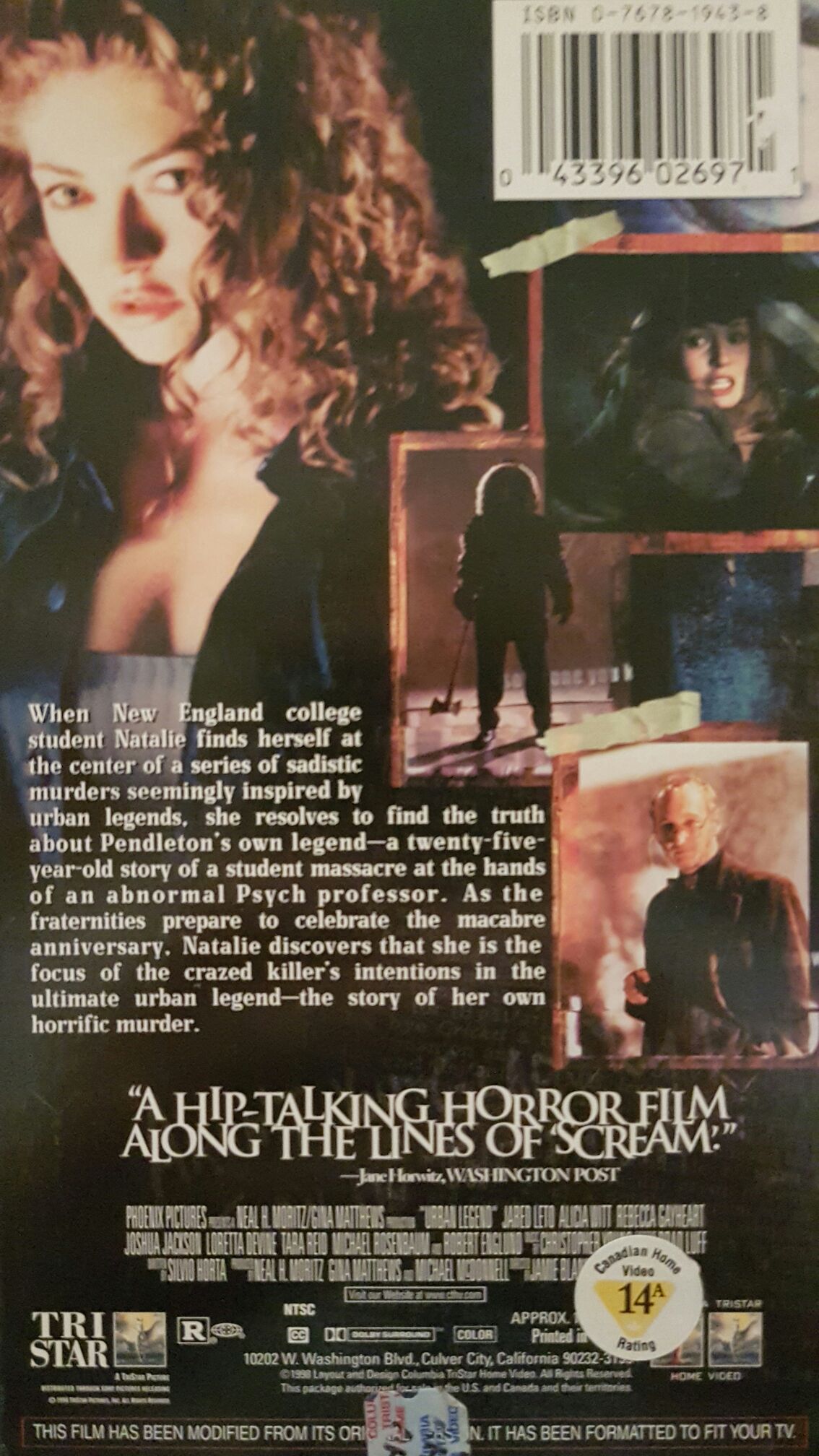 Urban Legend Video CD movie collectible [Barcode 5023940831188] - Main Image 2