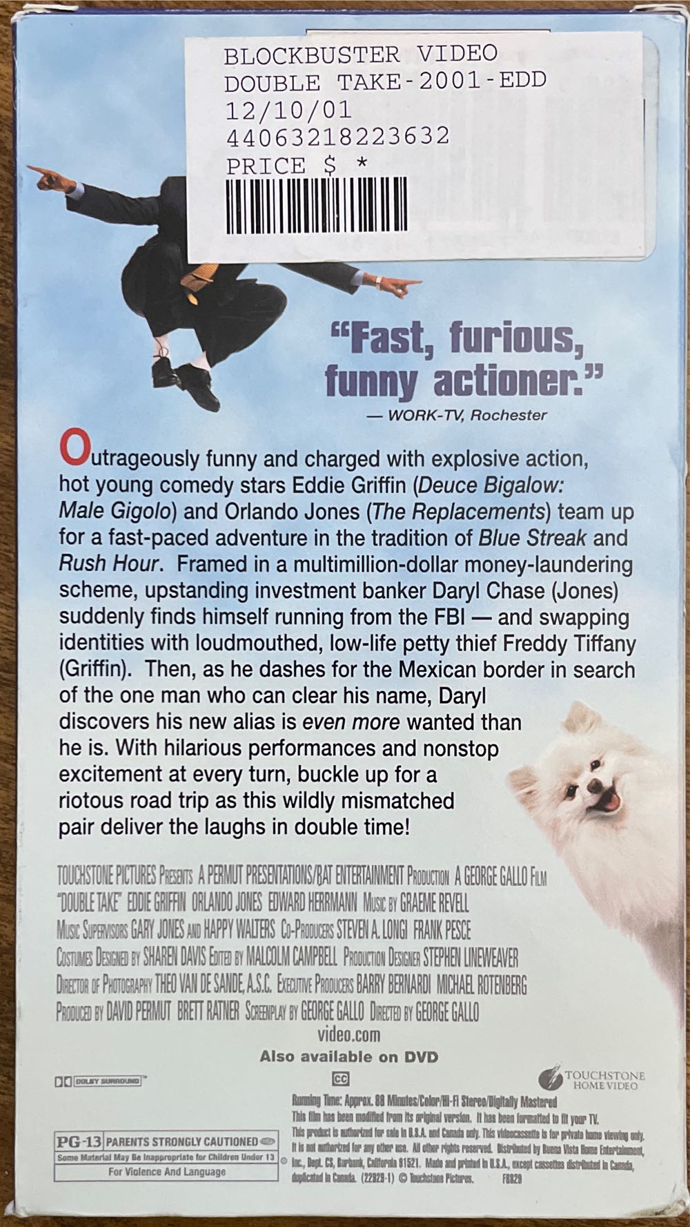 Double Take VHS movie collectible [Barcode 786936156829] - Main Image 2