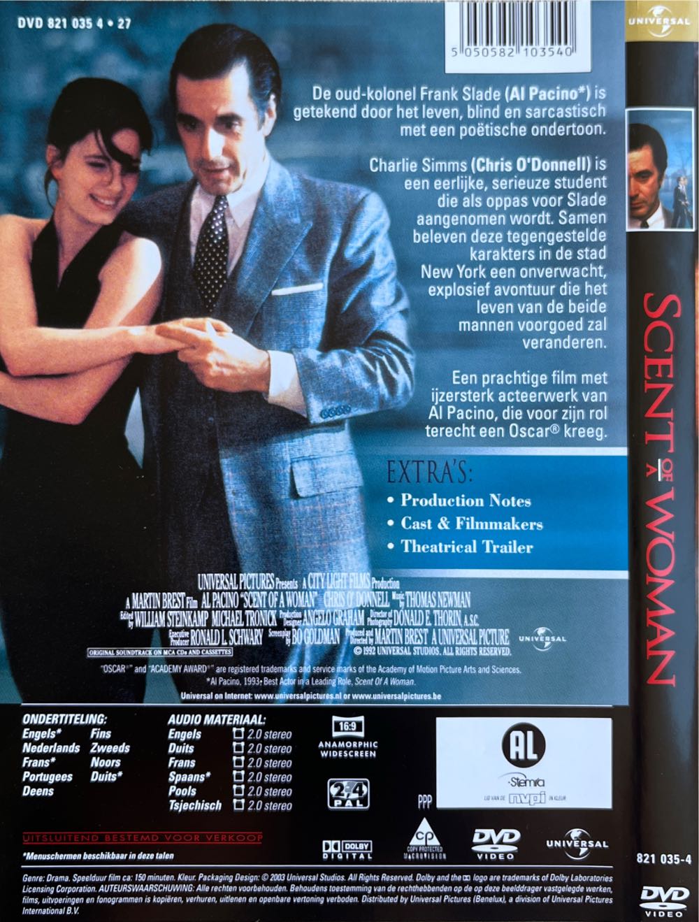 Scent of a Woman DVD movie collectible [Barcode 5050582103540] - Main Image 2