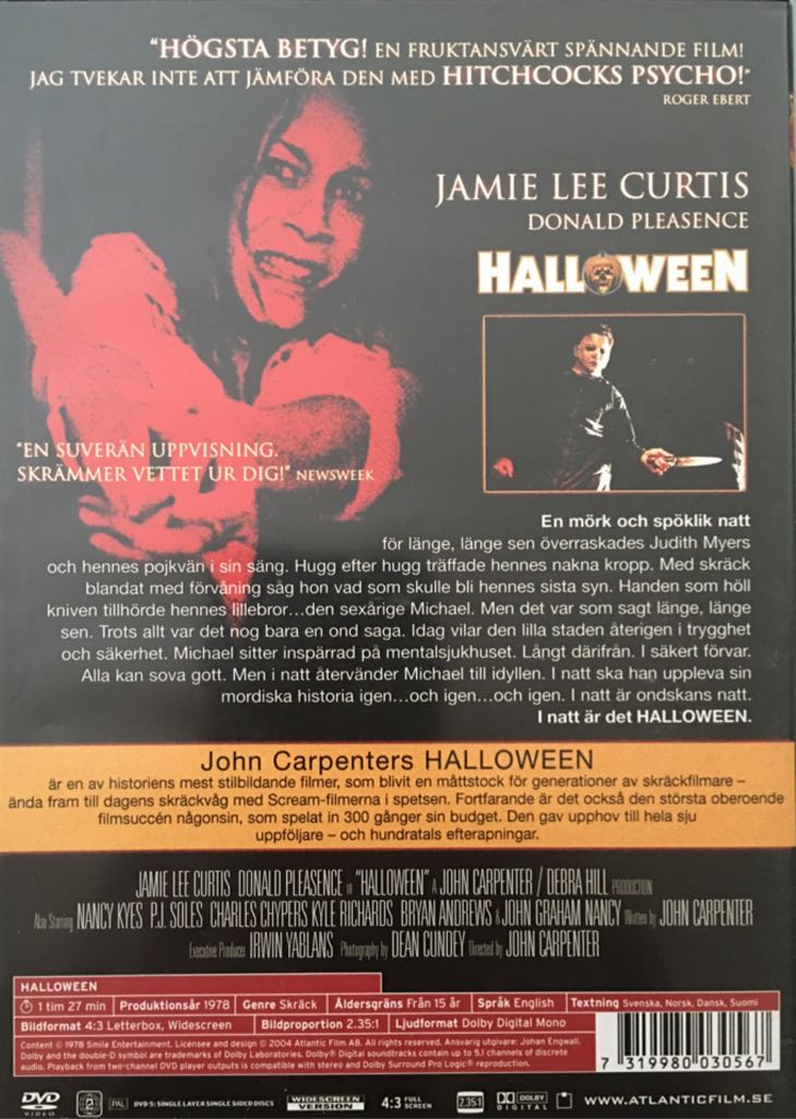 Halloween DVD movie collectible [Barcode 7319980030567] - Main Image 2
