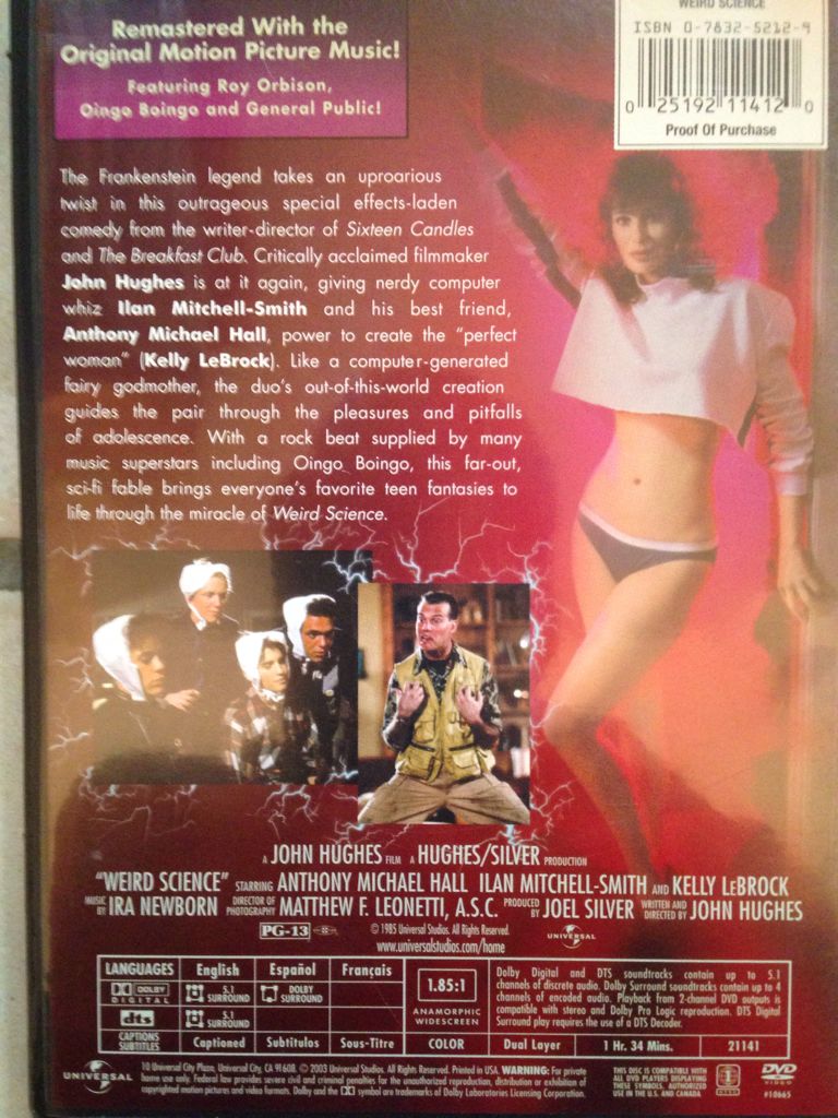 Weird Science DVD movie collectible [Barcode 025192114120] - Main Image 2
