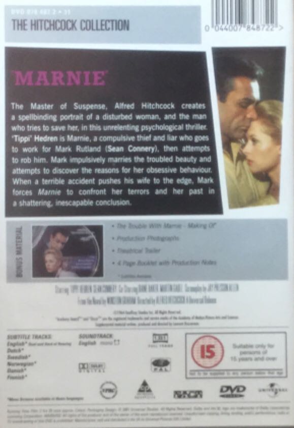 Marnie DVD movie collectible [Barcode 044007848722] - Main Image 2