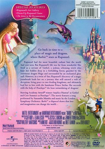 Barbie as Rapunzel DVD movie collectible [Barcode 7501925409884] - Main Image 2