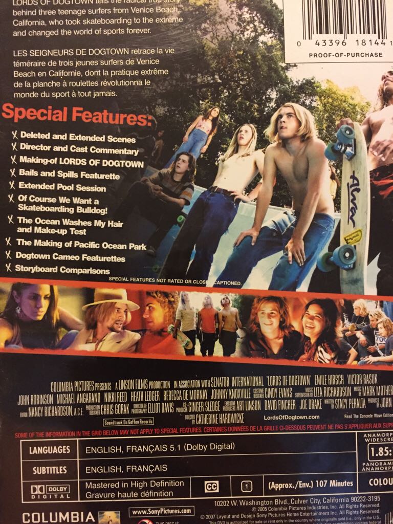 Lords of Dogtown DVD movie collectible [Barcode 043396181441] - Main Image 2