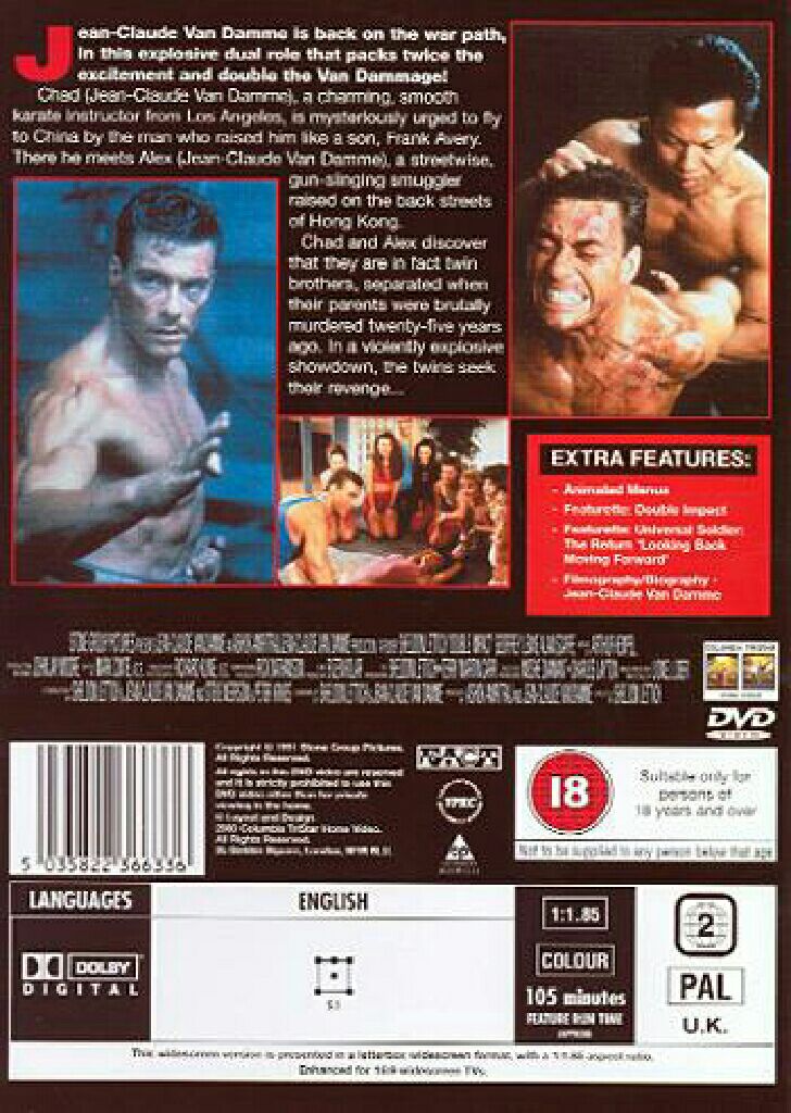 Double Impact DVD movie collectible [Barcode 9338683007605] - Main Image 2