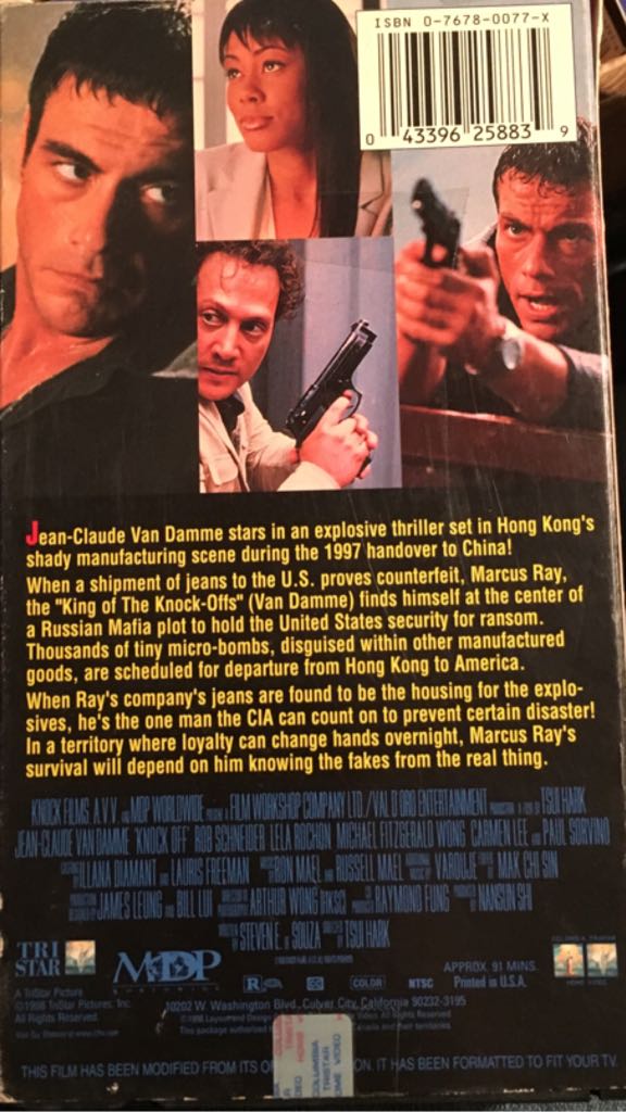 Knock Off VHS movie collectible [Barcode 043396258839] - Main Image 2