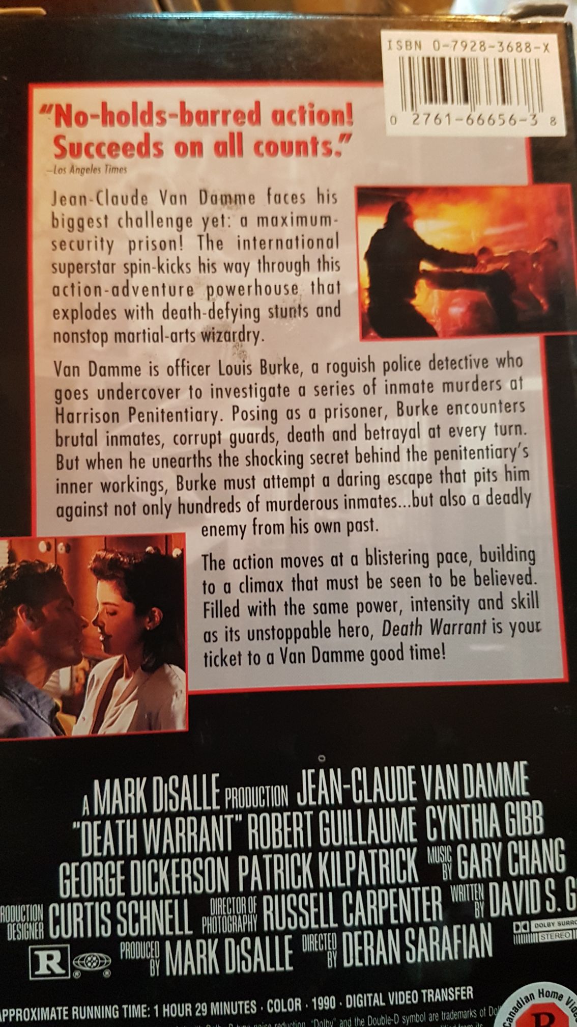 Death Warrant VHS movie collectible [Barcode 027616608833] - Main Image 2