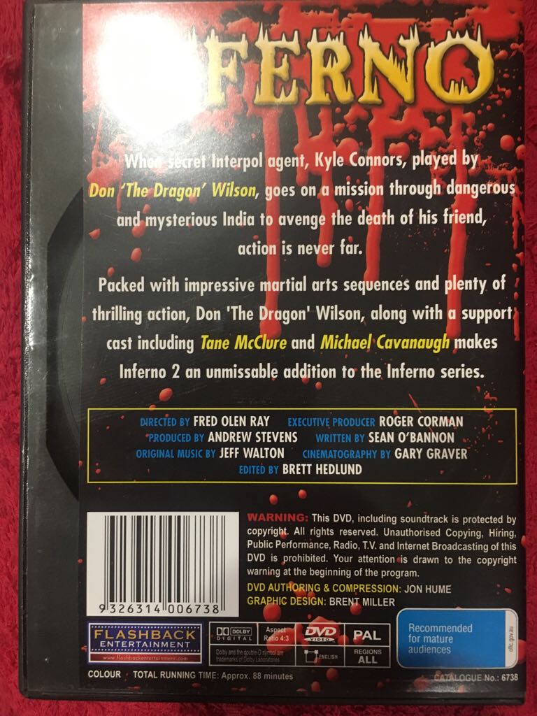 Inferno DVD movie collectible [Barcode 9326314006738] - Main Image 2