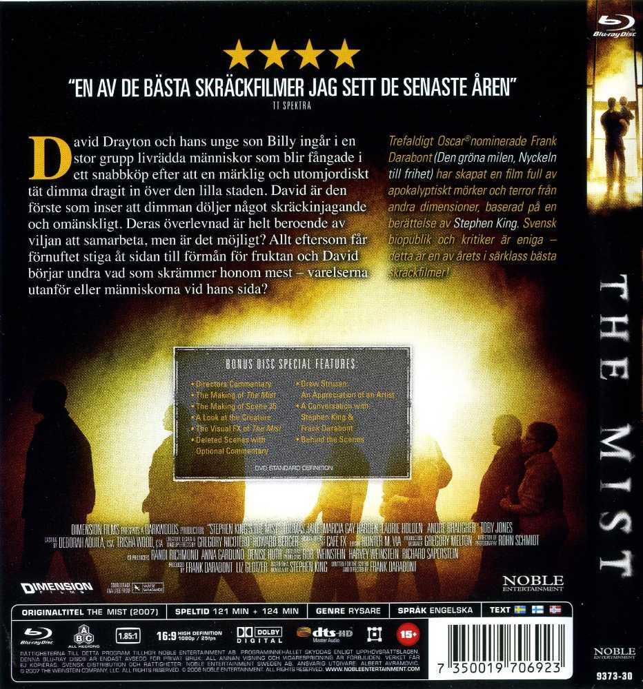 The Mist Blu-ray movie collectible [Barcode 7350019706923] - Main Image 3