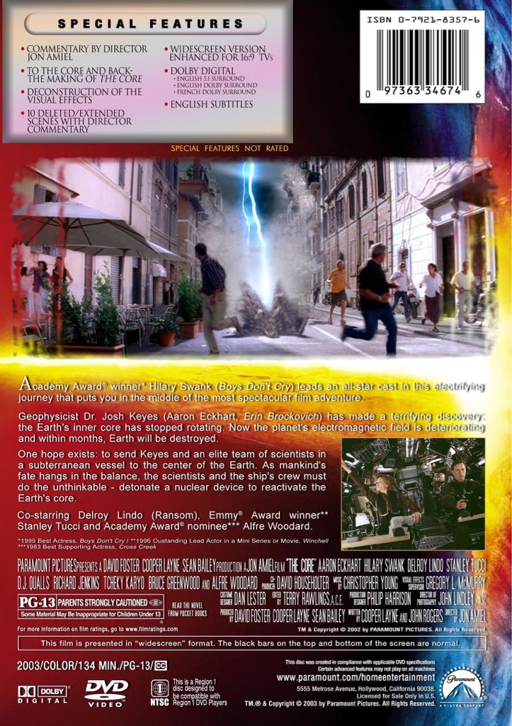 Core, The DVD movie collectible [Barcode 097360566864] - Main Image 2