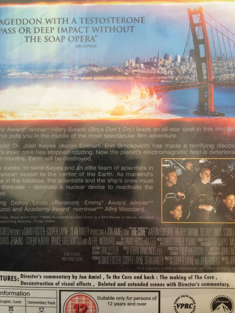 The Core DVD movie collectible [Barcode 5014437826138] - Main Image 2
