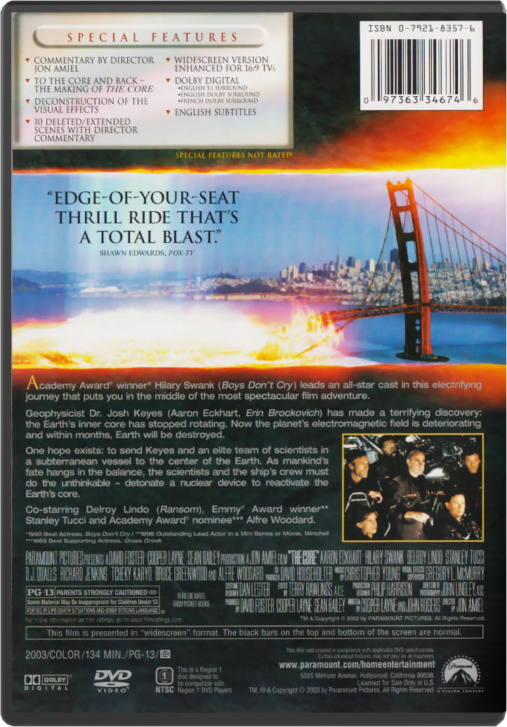 The Core Digital Copy movie collectible [Barcode 5014437826176] - Main Image 2