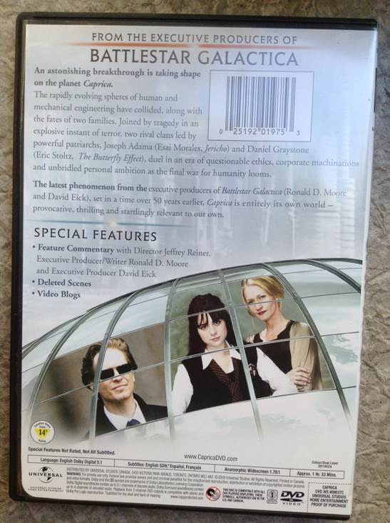 Battlestar Galactica: Caprica DVD movie collectible [Barcode 025192019753] - Main Image 2