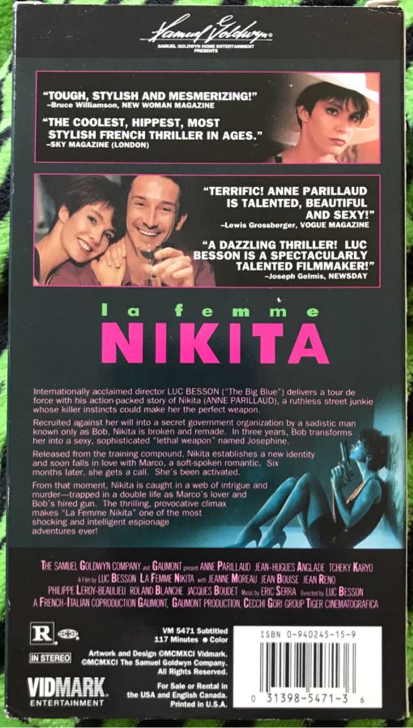 La Femme Nikita VHS movie collectible [Barcode 031398547136] - Main Image 2