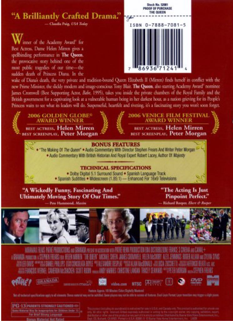 Queen, The DVD movie collectible [Barcode 9339065000252] - Main Image 2