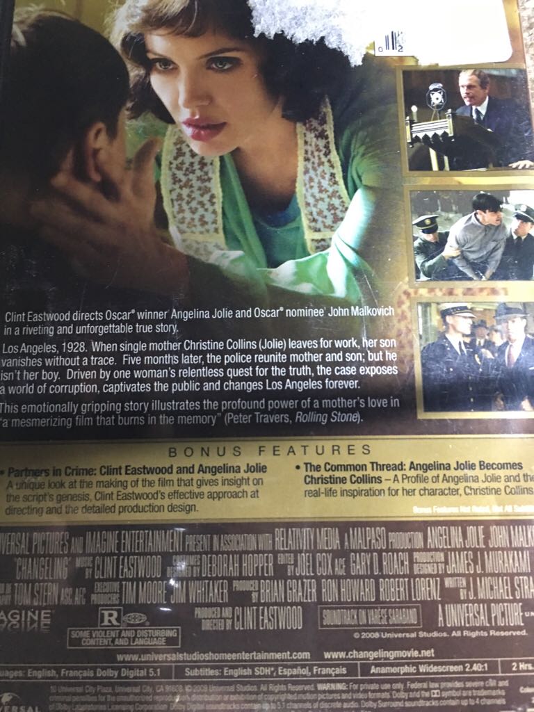 Changeling DVD movie collectible [Barcode 400312903158] - Main Image 2