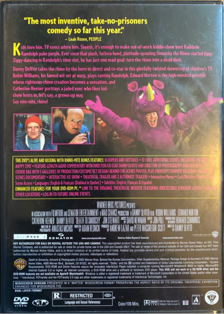Death to Smoochy Digital Copy movie collectible [Barcode 5014138301569] - Main Image 2