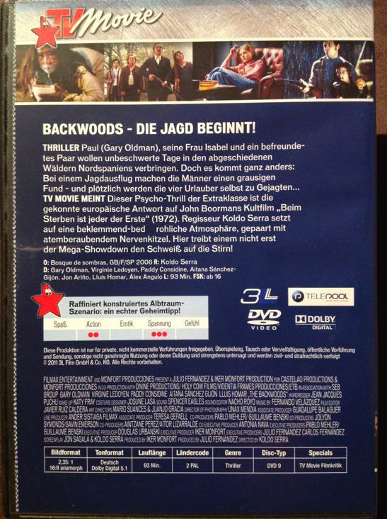 THE BACKWOODS  DVD movie collectible [Barcode 031398228646] - Main Image 2