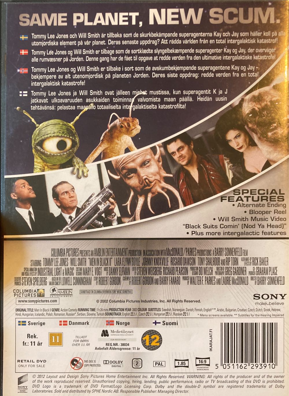 Men in Black II DVD movie collectible [Barcode 5051162293910] - Main Image 2