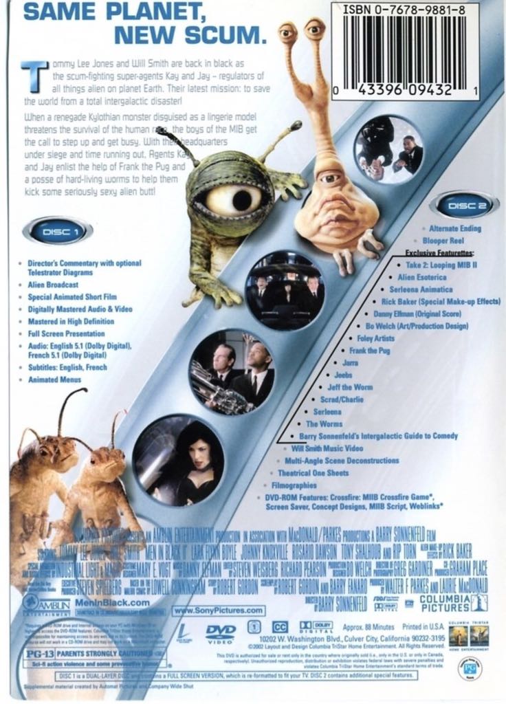 Men in Black 2 DVD movie collectible [Barcode 7509656252885] - Main Image 2