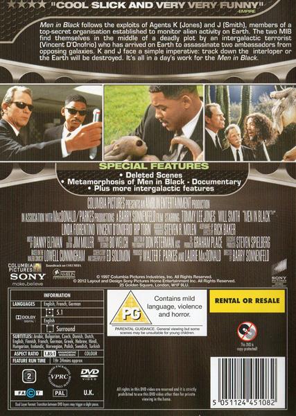 Men in Black DVD movie collectible [Barcode 08547149] - Main Image 2