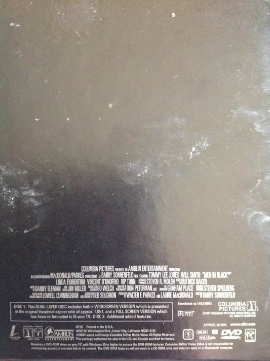 Men in Black DVD movie collectible [Barcode 4030521700000] - Main Image 2