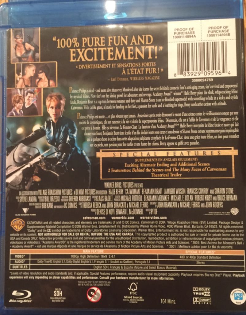 Dc’s Catwoman Blu-ray movie collectible [Barcode 883929095964] - Main Image 2