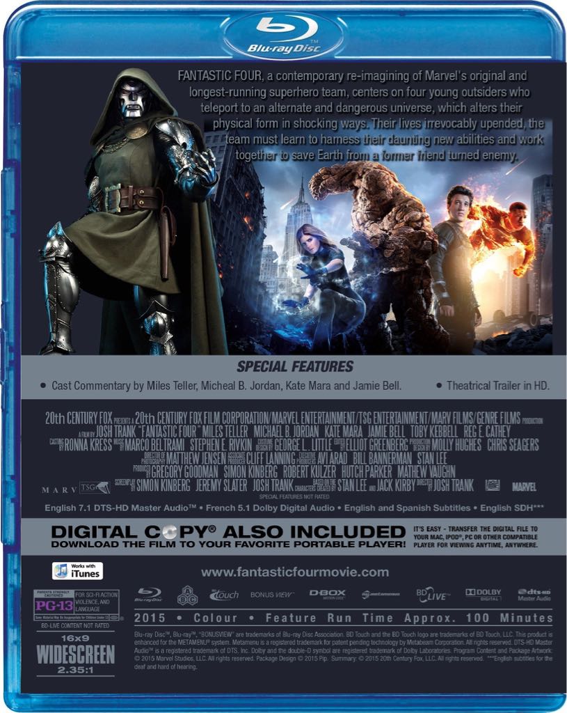 Fantastic Four DVD movie collectible [Barcode 0024543196037] - Main Image 2