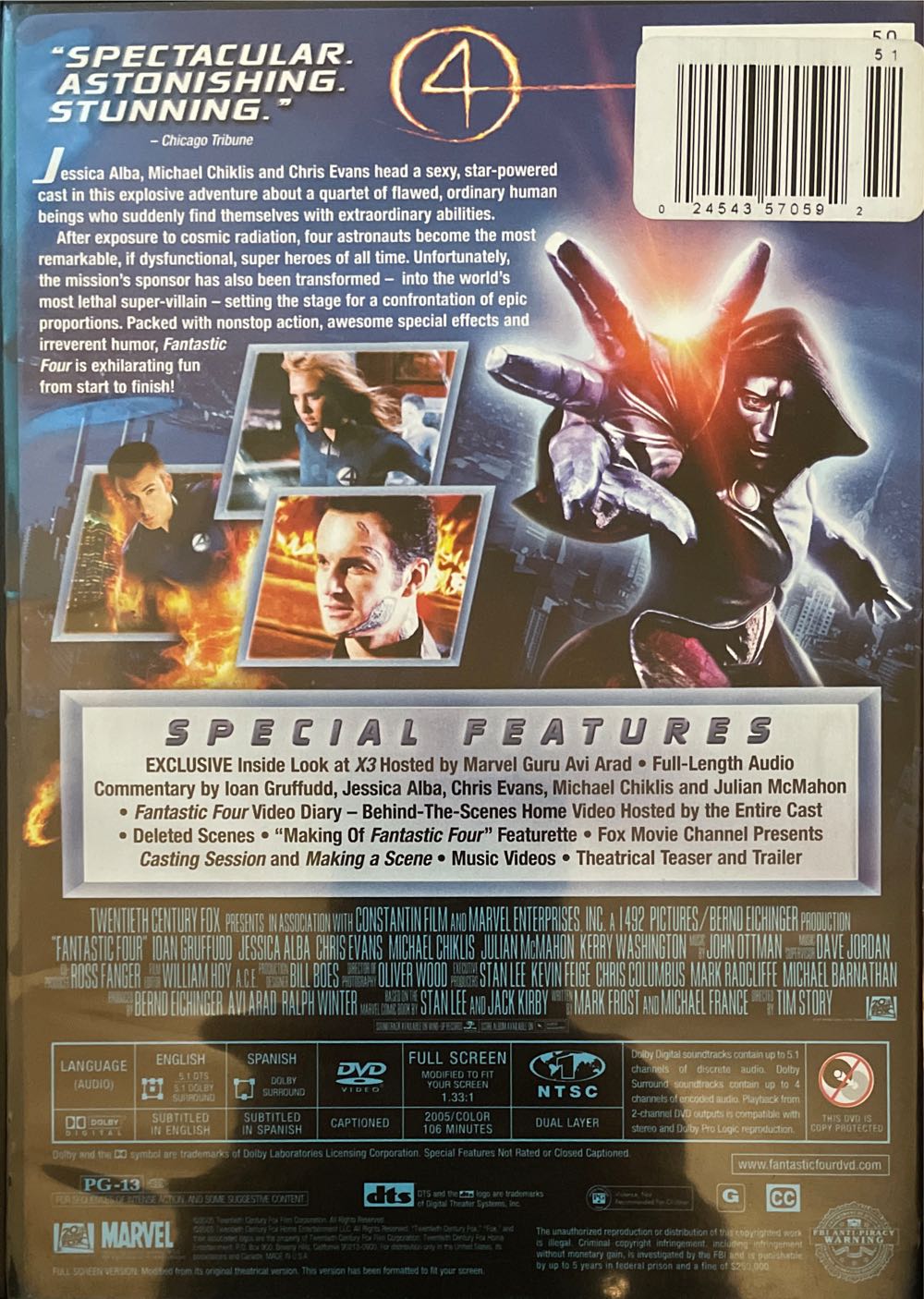 Fantastic Four Digital Copy movie collectible [Barcode 024543570592] - Main Image 2