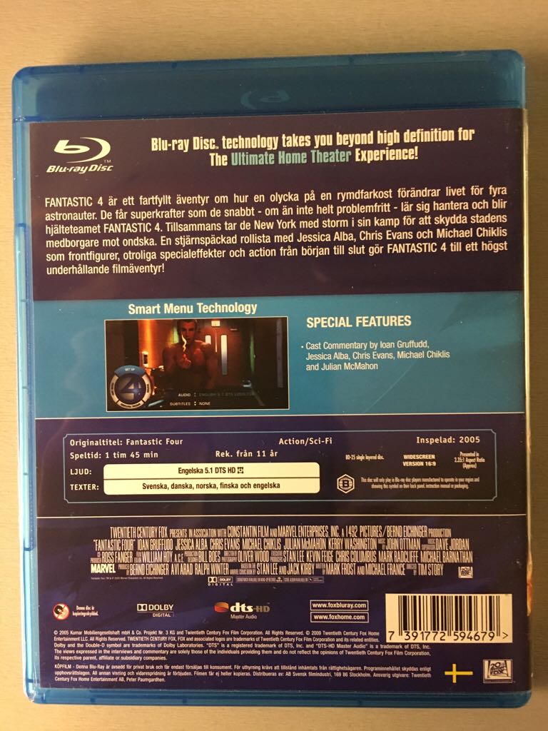Fantastic Four DVD movie collectible [Barcode 7391772594679] - Main Image 2