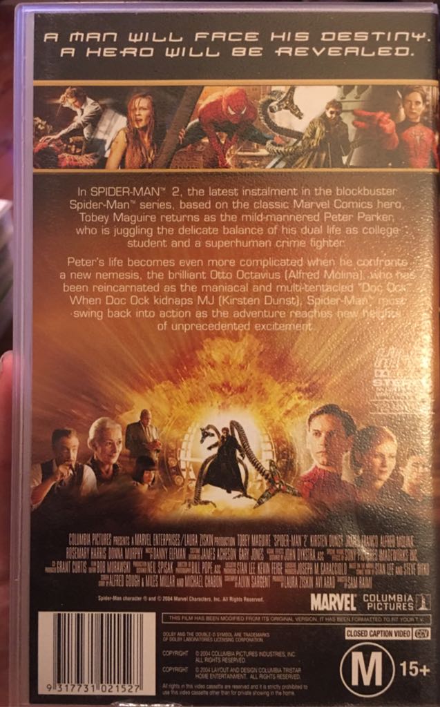 Spider-Man 2 VHS movie collectible [Barcode 011575051489] - Main Image 2