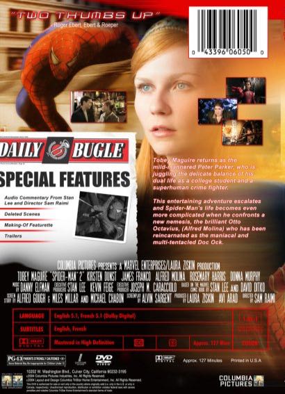 Spider-Man 2 DVD movie collectible [Barcode 8013123003065] - Main Image 2