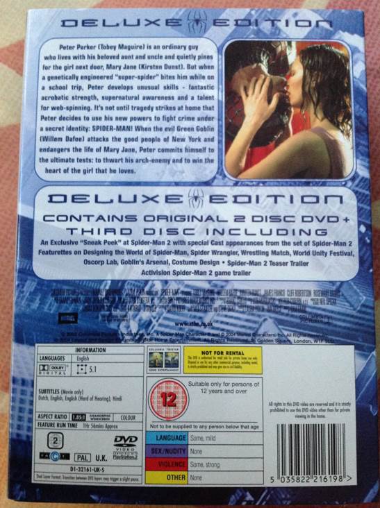 Spider-Man DVD movie collectible [Barcode 5035822216198] - Main Image 2