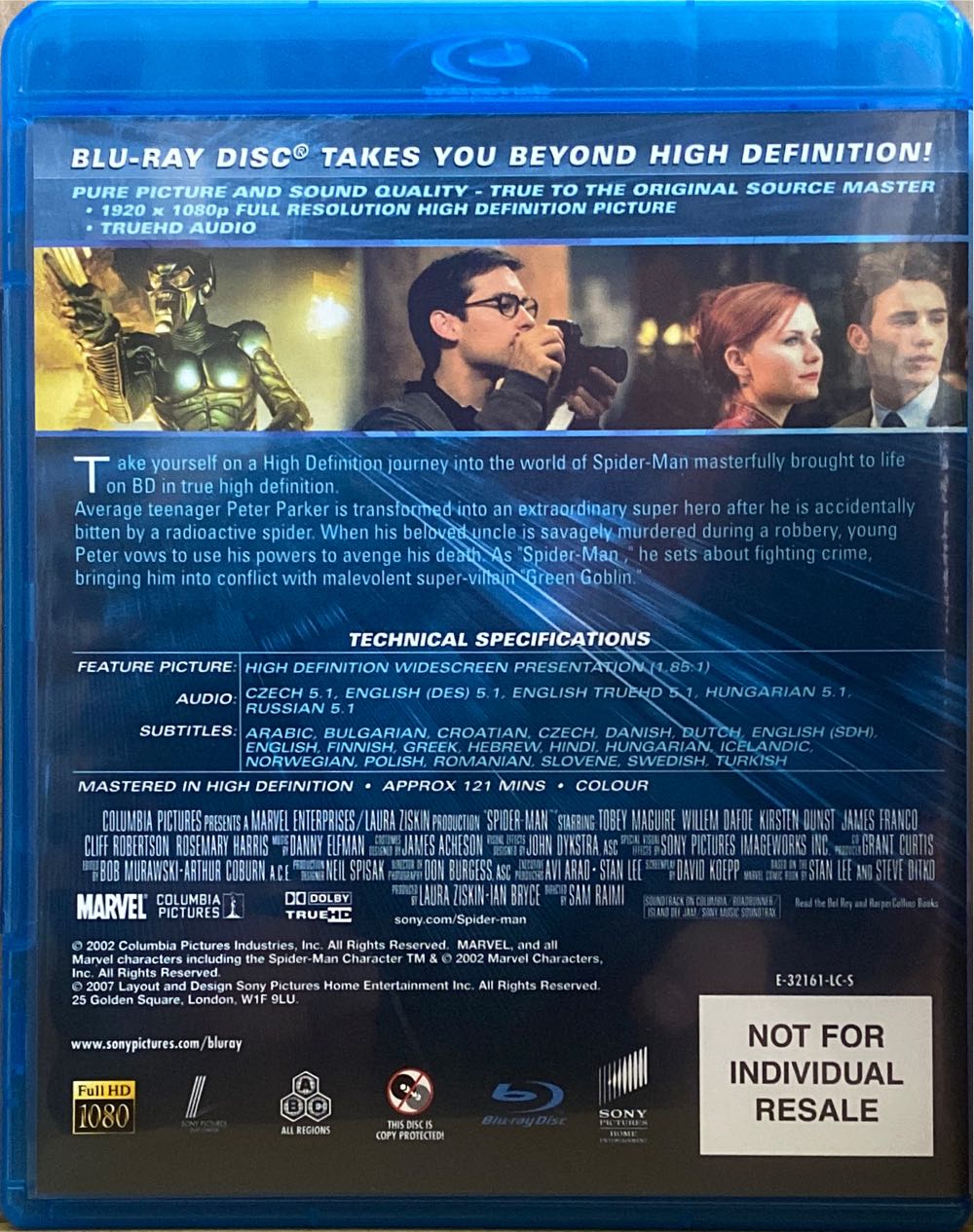 Spider-Man Trilogy Blu-ray movie collectible [Barcode 5236955] - Main Image 2