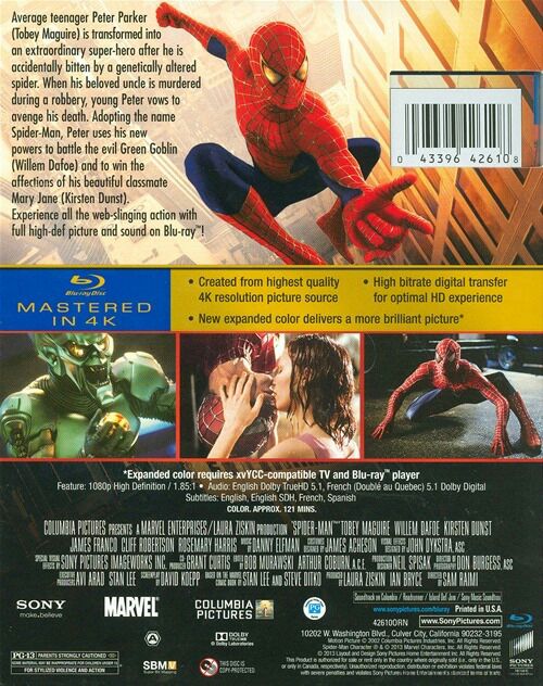 Spider-Man Blu-ray movie collectible - Main Image 2