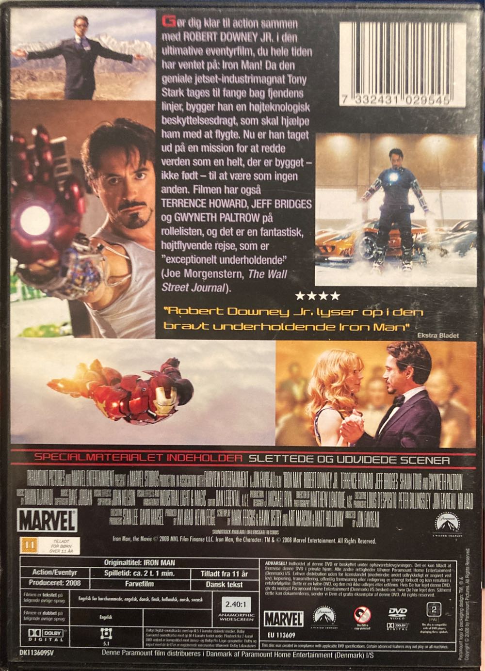 Iron Man 1 DVD movie collectible [Barcode 7332431029545] - Main Image 2
