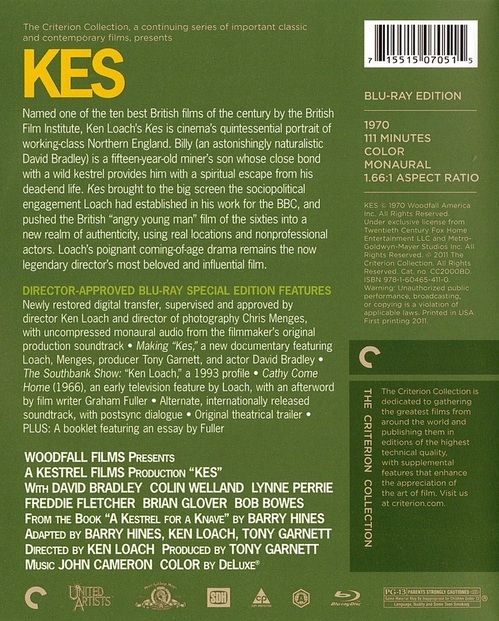 Kes Blu-ray movie collectible [Barcode 715515070515] - Main Image 2