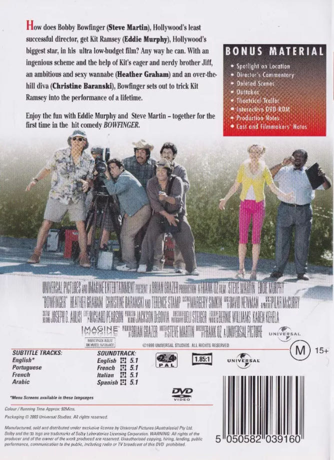 Bowfinger DVD movie collectible [Barcode 5050582039160] - Main Image 2