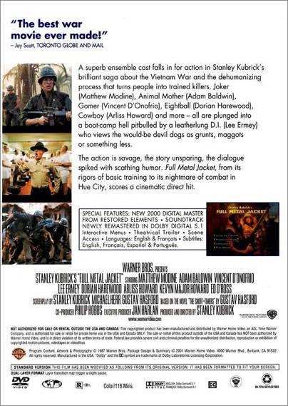 Full Metal Jacket Digital Copy movie collectible [Barcode 012569828414] - Main Image 2