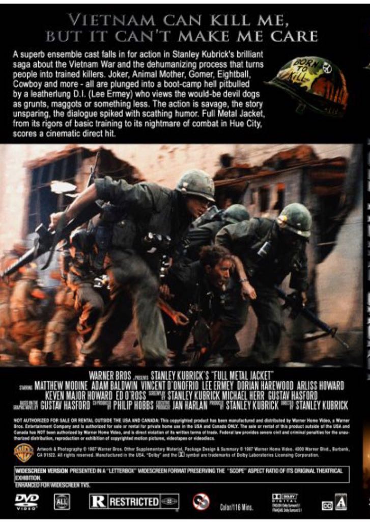 Full Metal Jacket DVD movie collectible [Barcode 7321906207458] - Main Image 2