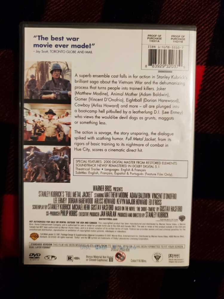 Full Metal Jacket DVD movie collectible [Barcode 883929320370] - Main Image 3