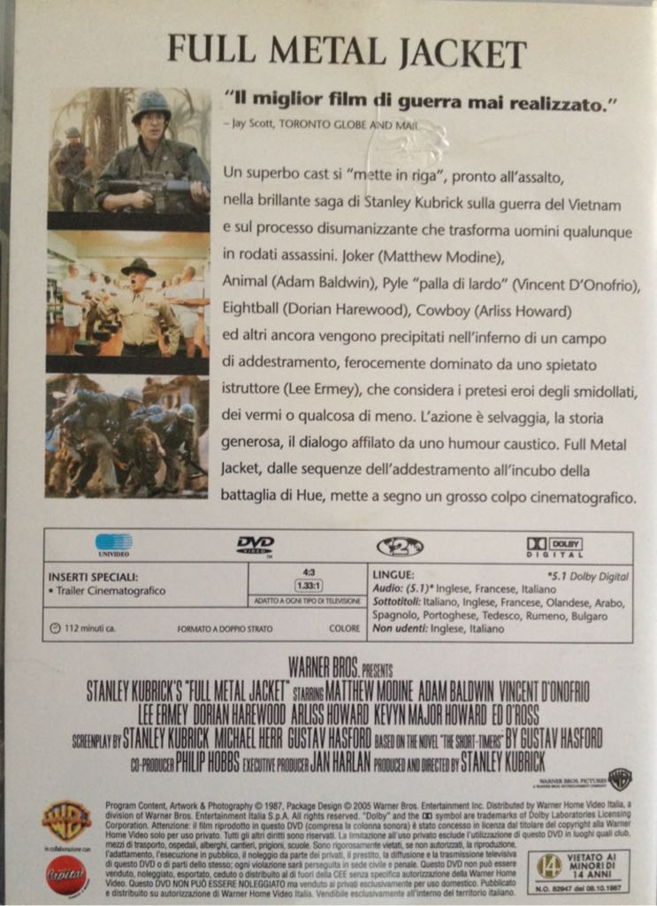 Full Metal Jacket DVD movie collectible - Main Image 2