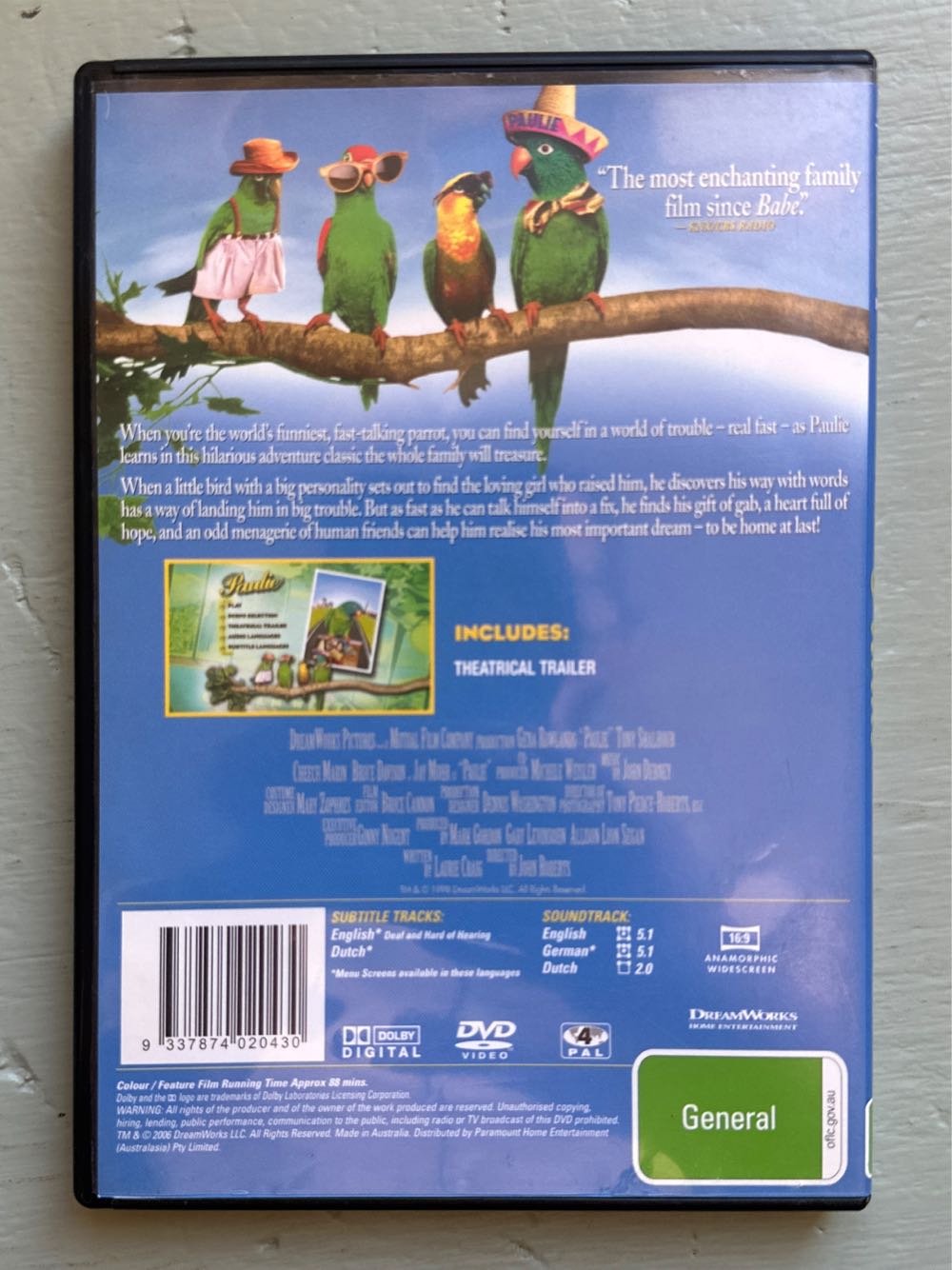 Paulie (1998) DVD DVD movie collectible [Barcode 9337874020430] - Main Image 2