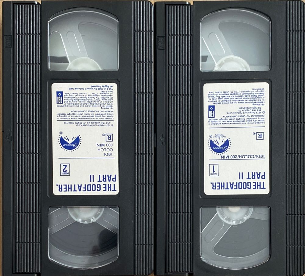 The Godfather Part II/Bin 17 VHS movie collectible [Barcode 097360845938] - Main Image 3