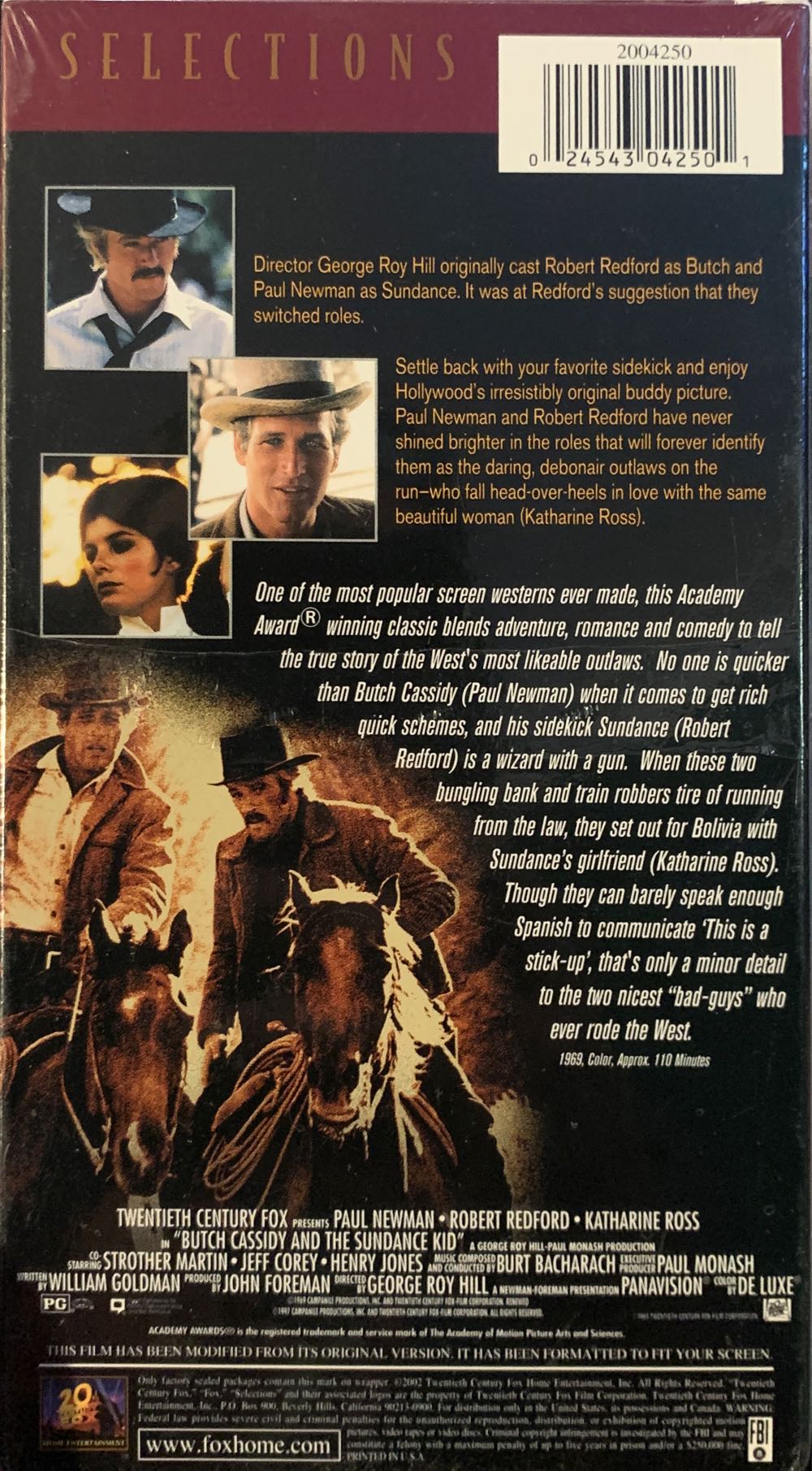 Butch Cassidy and the Sundance Kid VHS movie collectible [Barcode 024543042501] - Main Image 2