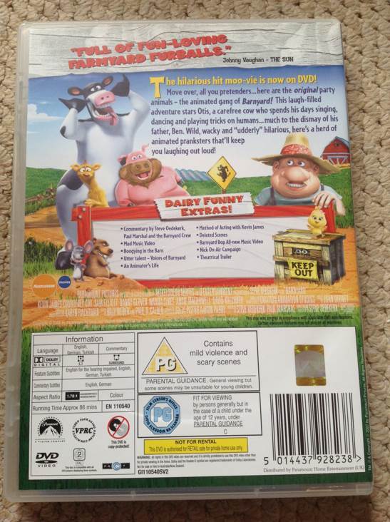 Barnyard: The Original Party Animals DVD movie collectible [Barcode 5014437928238] - Main Image 2