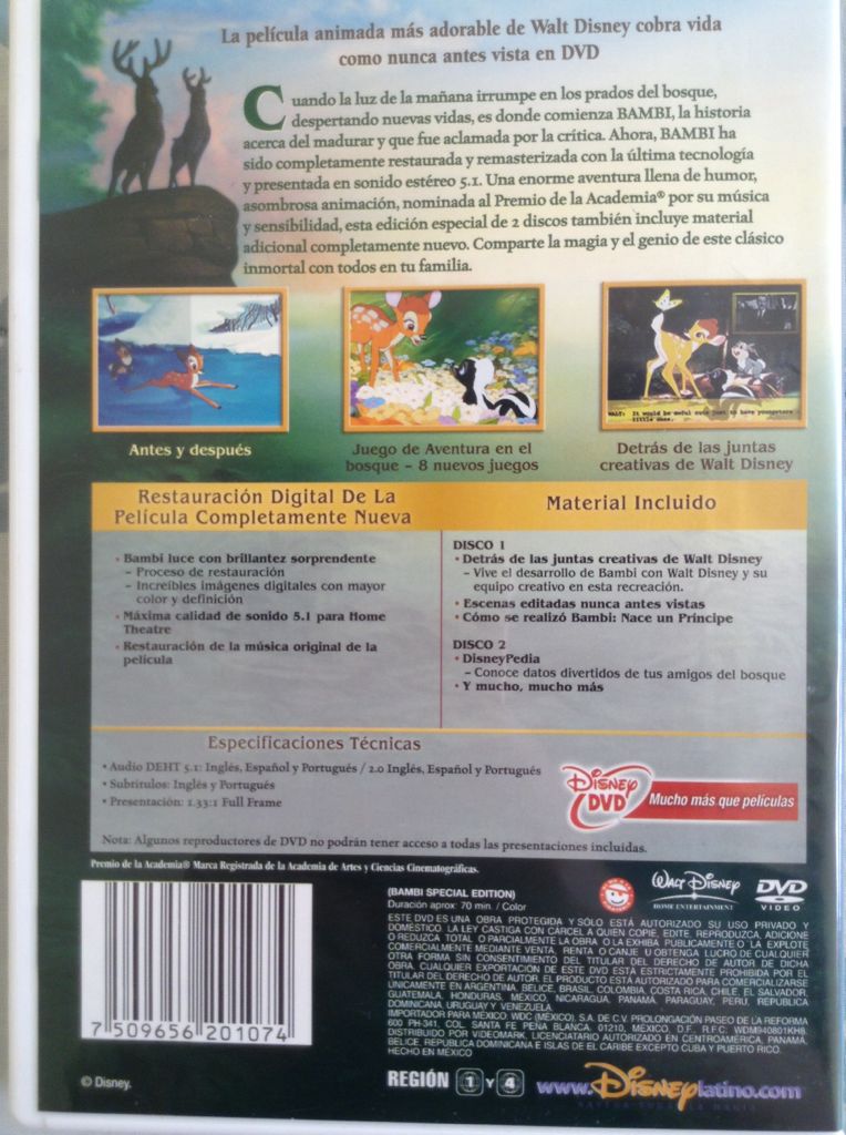 Bambi DVD movie collectible [Barcode 7509656201074] - Main Image 2