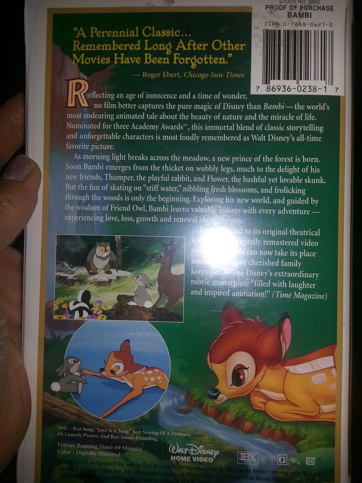 Bambi (VHS) VHS movie collectible [Barcode 786936023817] - Main Image 2