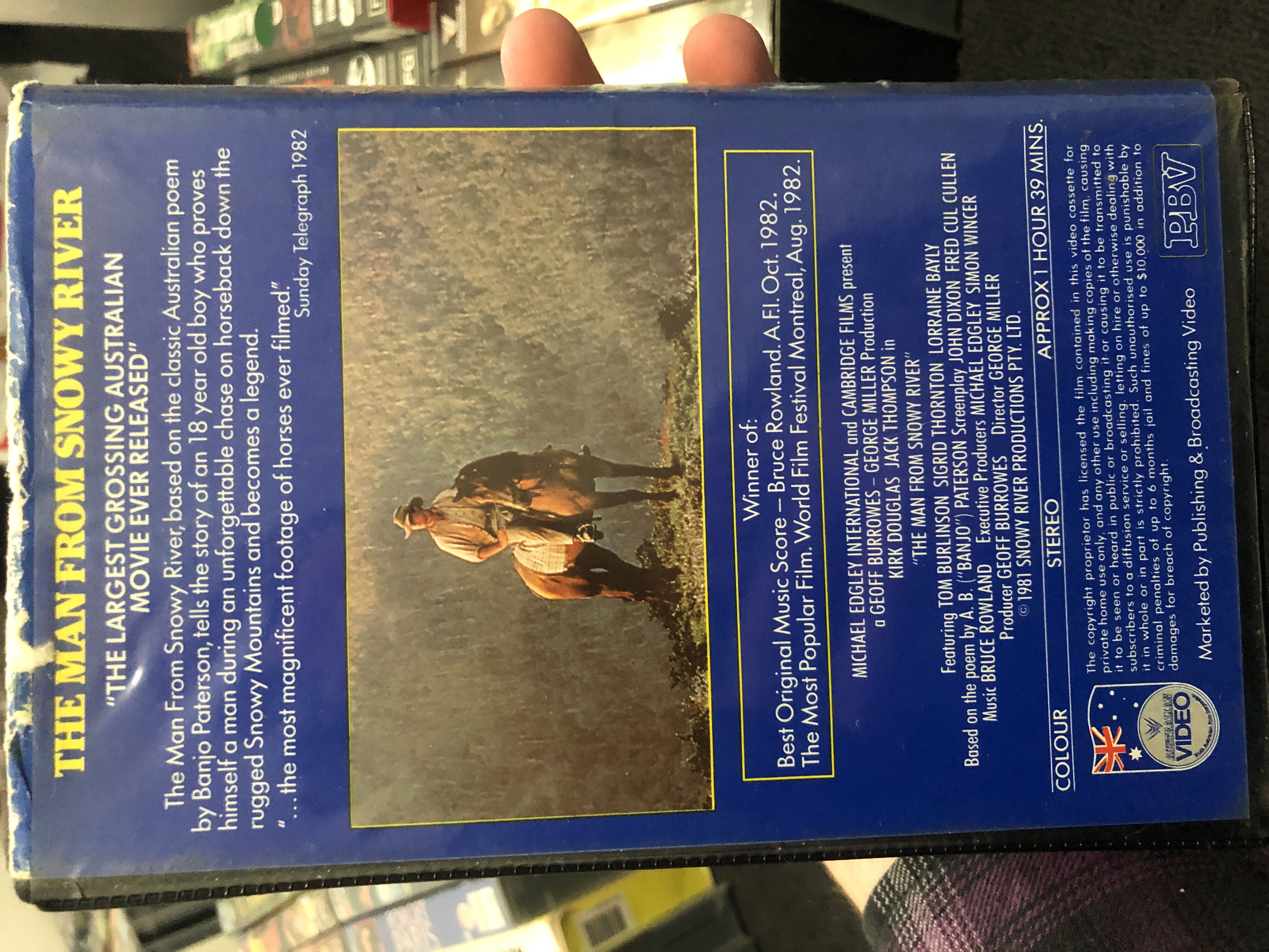 The Man From Snowy River VHS movie collectible [Barcode 086162813535] - Main Image 2