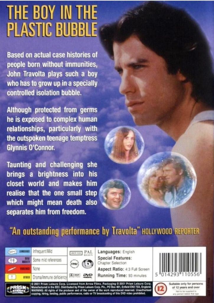 The Boy in the Plastic Bubble DVD movie collectible [Barcode 625882131422] - Main Image 2